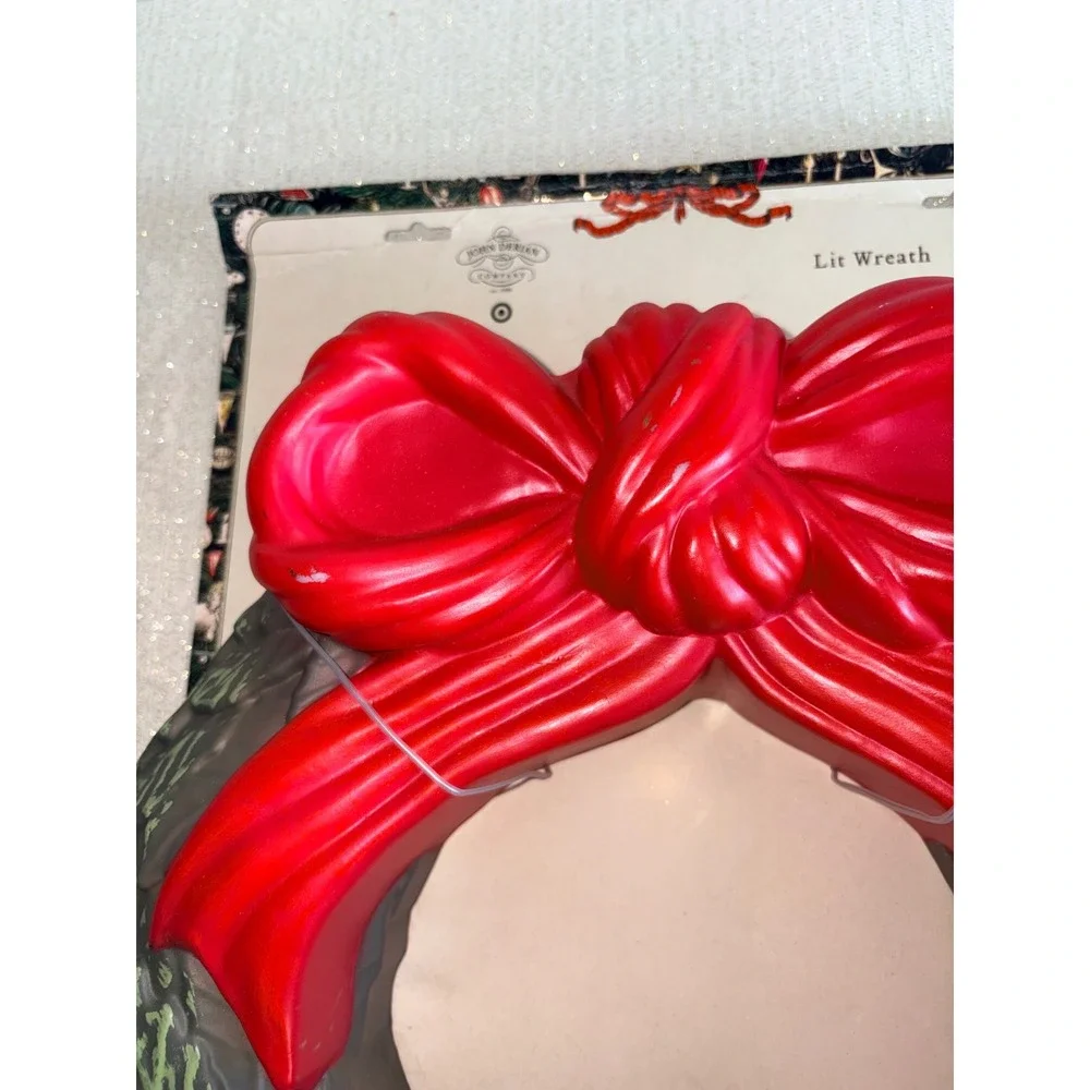 John Derian for Target Lit Wreath OS Red Green NEW Blow Mold Style‎ LED